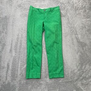 Banana Republic Pants Womens 2 Green Hampton Crop Textured Jacquard Straight Leg